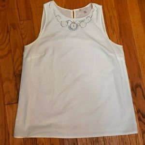 Lila Rose white with beaded print on neckline